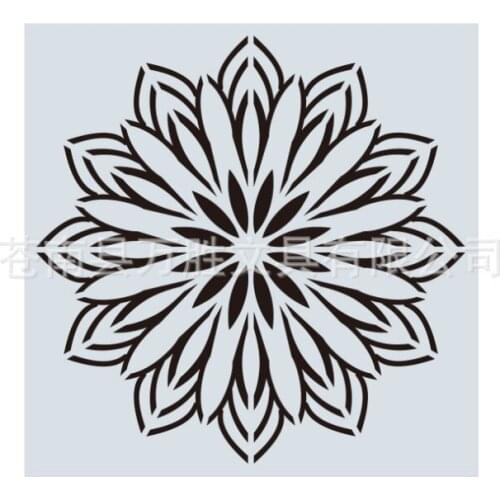 15*15 DIY Craft Layering Mandala Stencils For Wall Painting Scrapbooking Album Decorative Paper Cards spray painting tools