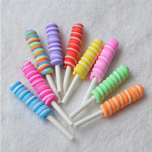 20Pcs Mixed Resins Lollipop Candy Decoration Crafts Cabochon Embellishments For Scrapbooking DIY Accessories