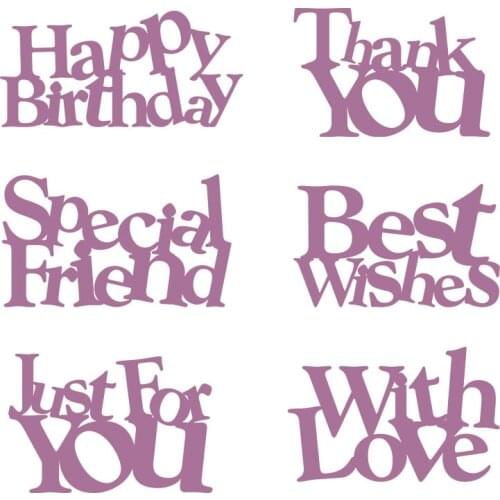 2019 Metal Cutting Dies Special Friend Happy Birthday Words Letter for DIY Scrapbooking Cards Embossing Paper Handmade die cuts