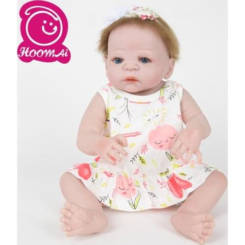 55CM Elegant Bebe Reborn Silicone Vinyl Cloth Body Lifelike Newborn Realistic Fashion Baby Doll Toy For Childrens Day Kid Gifts