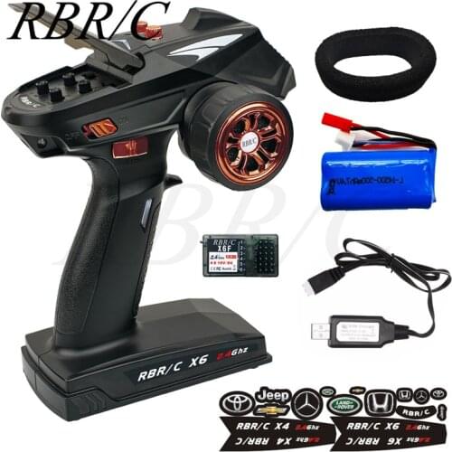 RBR/C X6 6-Channel Remote Control, ESC Receiver, Suitable For WPL C44 C14 MN D90 Q64 Q65 Various RC Car Modification DIY Parts