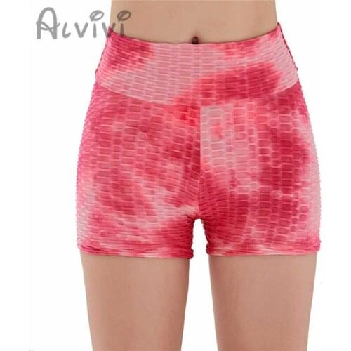 Alvivi Women Girl kawaii lingerie Tie-Dye Printed High Waisted Briefs Yoga Shorts Swim Beach Shorts Cute Lingerie Underwear Pant