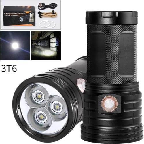 Free Shipping 3T6 4T6 5T6 6T6 7T6 8T6 9T6 10T6 12 x XM-L T6 LED Flashlight Torch Use 4 x 18650 lantern Lamp Light