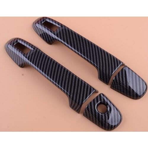 1 Set Carbon Fiber Style ABS Left & Right Side Door Handle Cover Trim Fit for Subaru BRZ Scion FR-S Toyota GT86 Coupe