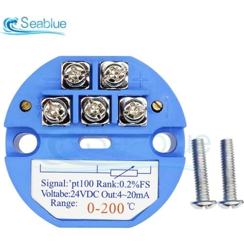 RTD PT100 Temperature Transmitter Sensor Module Thermal Resistance 4-20mA -50-50 -50-100 0-100 200 300 400 500 600 Celsuis
