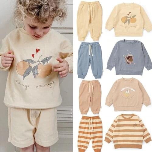 Kids Clothes Sets KS Brand 2021 Autumn Children Sweatshirt Sweatpants Boy Outfit T-shirts Toddler Girl Clothing Baby Tracksuit