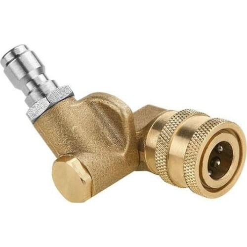 DWZ Five-speed Adjustable Nozzle Pure Copper Fast Connection Rotary Coupler For High-pressure Cleaner 1/4 Quick Plug 90 Degree