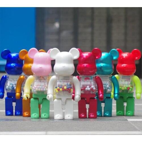 28CM 400% Cartoon Amine Bearbricklys Orangutan Action Figures Blocks Bear Christmas Dolls Collectible Models Toys to Friends