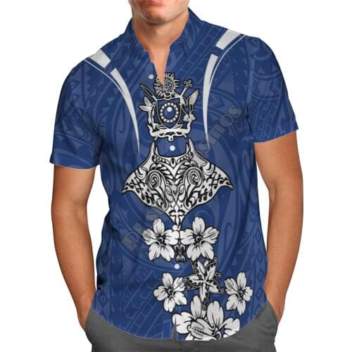 Hawaii Shirt Hawaiian beach summer Fashion Kosrae Polynesian Tattoos Printed 3d Mens Shirt Harajuku Tee hip hop shirts 02