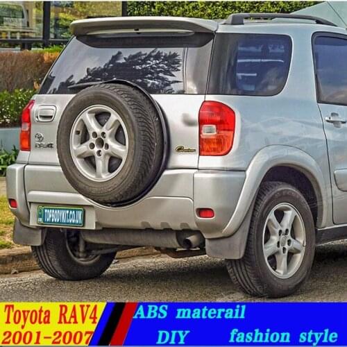 Use for toyota rav4 spoiler 2001-2007 rav4 spoiler with light High Quality ABS Material Car Rear Wing Primer Color rear spoiler