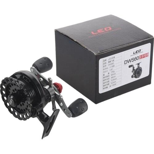 LEO DWS60 4 + 1BB 2.6:1 65MM Fly Fishing Reel Wheel with High Foot Fishing Reels Left Hand Fishing Reel Wheels