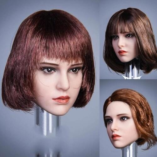 1/6 Scale YMT038 Marty Hair Female Doll Head Sculpture For 12" Soldier Figures Without Body In Stock