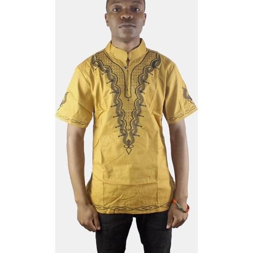 Muslim shirt kurta men African Man Casual Top Kwanzaa Embroidery Dashiki Summer Mens t-shirt мусульманская одежда для мужчин