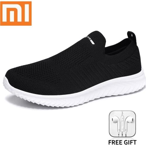 Xiaomi Mens Sneakers Men Casual Shoes Breathable Comfortable Non-Slip Sneakers Men Slip-On Wear-resisting Outdoor Walking Shoes