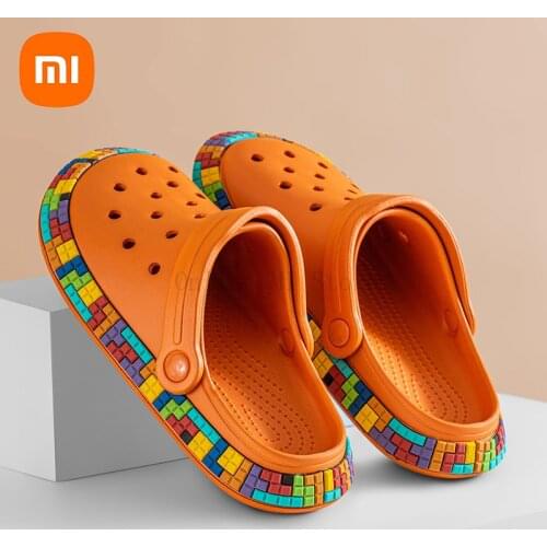 2021 Xiaomi Tetris hole shoes mens sandals hole beach womens shoes seaside mens slippers outdoor sports shoes air cushion