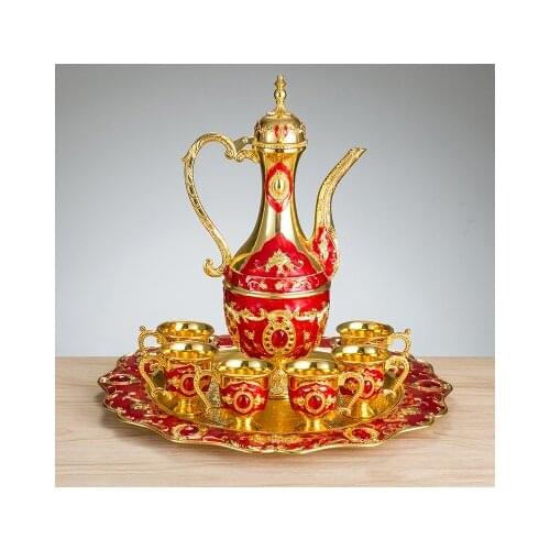 European Russian Alloy Living Room Liquor Set Creative Metal Restoration Liquor Gift Liquor liquor gift set Home Decoration