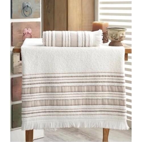 SERESSTORE Fiesta Bathroom Towel Set 70x140cm and 50x90cm Brown