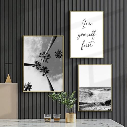 Nature Ocean Beach Forest Wall Art Canvas Poster Nordic Decoration Print Painting Picture for Living Room Modern Home Decor