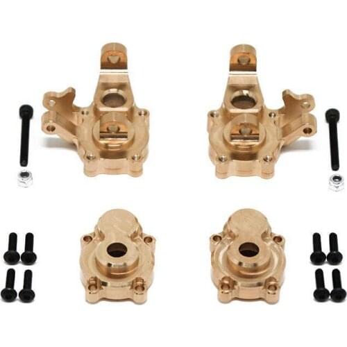1/8 1/10 Rc Car Yikong 4082/4102 Upgrade Metal Parts Cnc Brass Front Steering C Seat Rear Axle Seat