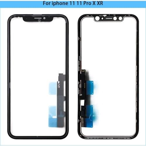 Original New For iphone X XR 11 Touch Screen Digitizer Panel Sensor LCD Outer Front Glass Panel Lens Replace For iphone 11 Pro