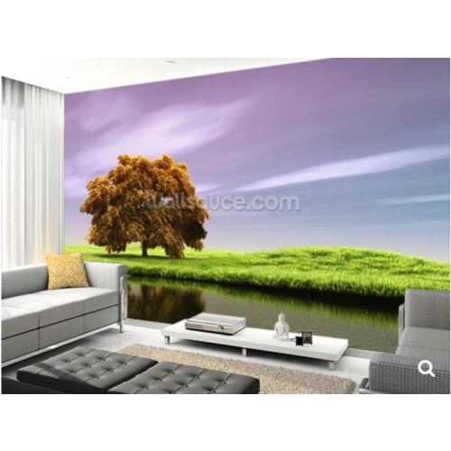 Custom natural landscape wallpaper,Lonely tree by the lake,3D photo mural for living room bedroom restaurant wall wallpaper