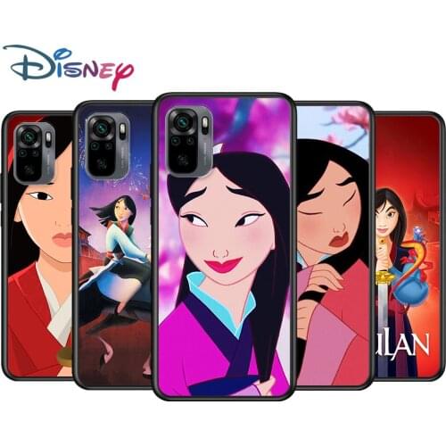 Princess MuLan for Xiaomi Redmi Note 10 10S 9 9T 9S 9Pro Max 8T 8Pro 8 7 6 5 Pro 5A 4X 4 Soft Black Phone Case