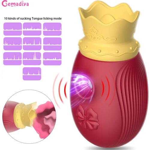 Luxury Blowjob 2 in 1 Sucking Licking Vibrator for Couples Women Clit sucker G-Spot oral sex Erotic toys for adult Masturbator