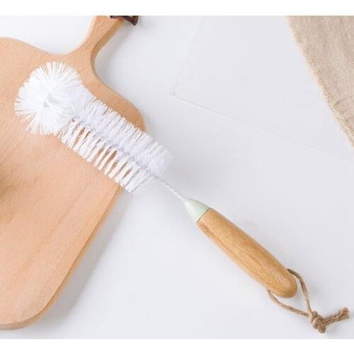 Bottle Cleaning Brush Creative Wooden Handle Cup Brush Kitchen Cleaning Brush