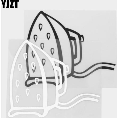 YJZT 14.7×12.3CM Personalized Iron Pattern Vinyl Decal Fun Car Body Decoration Sticker Black / Silver 20D-0231