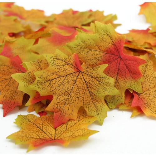 100Pcs New Fall Leaves Wedding Favor Autumn Maple Leaf Cloth Party Decoration DIY