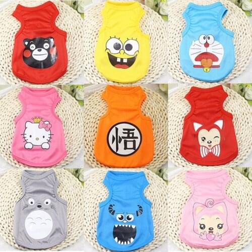 11 Colors Summer Cute Totoro Dog Vests Cartoon Small Animals Dog Vest Teddy Dogs Puppy Clothes Pet Shirt Roupa Para Garment
