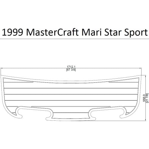 1999 MasterCraft Mari Star Sport Swim Platform Pad Boat EVA Teak Decking 1/4" 6mm