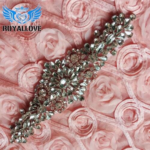 30Pcs) Rose gold Wedding sash belt Rhinestone appliques bridal headband Rhinestone Applique for wedding dress bag decorations