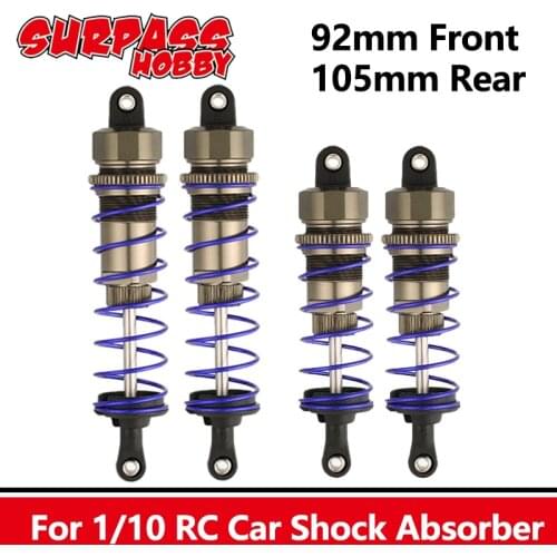 92mm Front & 105mm Rear Shock Absorber Oil Damper Absorber Damper Suspension for 1/10 RC Car Buggy Truck Crawler Axial Redcat