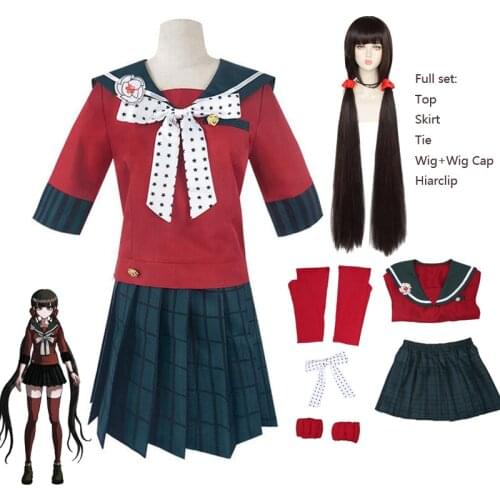 Anime Harukawa Maki Danganronpa V3 Killing Harmony Cosplay Costume Woman Dresses School Uniform