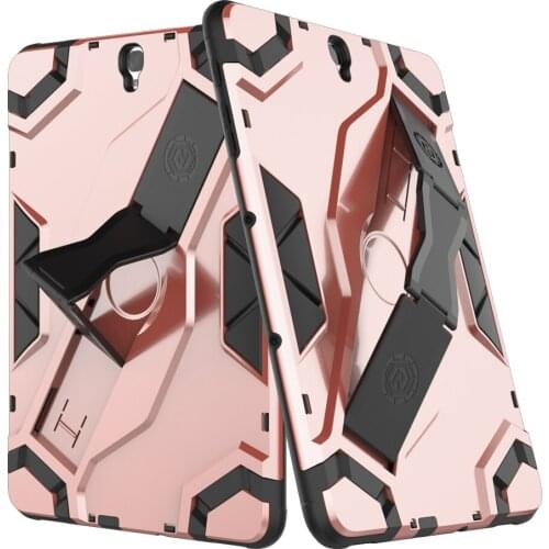 Armor Shockproof For Samsung Tab S3 9.7 T820/T825 Case Silicone TPU + PC Holder Cover For Galaxy Tab T820 T825 Case + PenFilm