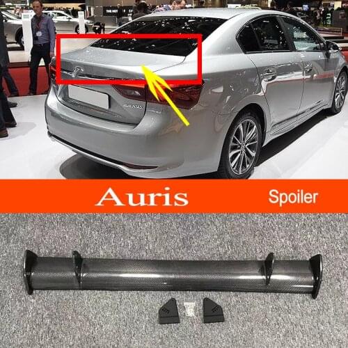 Auris Real Carbon Fiber GT-style Car-styling Sporty Rear Trunk Wing Spoiler for Toyota Auris Sedan