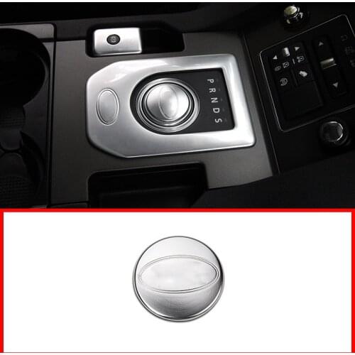 For Land Rover Discovery Sport 2015-2018 Car Accessories ABS Gear Shift Head Cover Trim With Logo Glossy Black and Silver