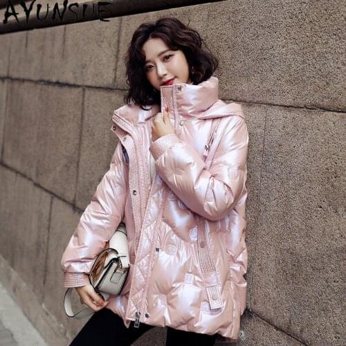 AYUNSUE Womens Down Jacket Hooded Autumn Winter Coat Women Parka 90% White Duck Down Jackets Woman Fashion 2020 Abrigo Mujer