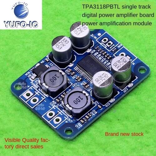 Free Ship 1PCS 60W Digital Power Amplifier Module TPA3118 PBTL Mono Digital Power Amplifier Board Power Amplifier Module