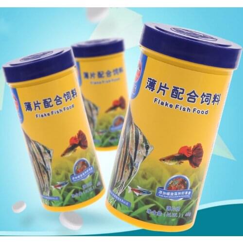 Ornamental Fish Food Goldfish Guppies Small Medium Tropical Fishes Flakes Feed Dropshipping