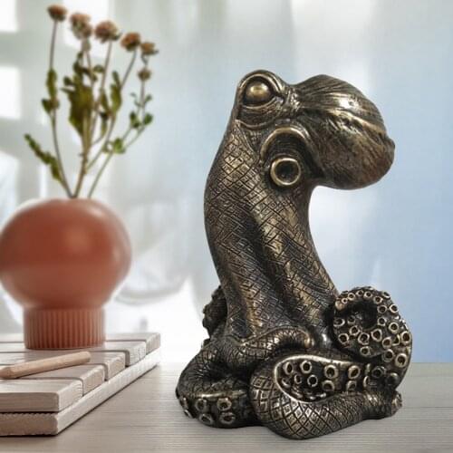 Flower Pot Eye-catching Octopus Shape Resin Sculpture Vase Garden Home Decor Wine Cabinet Sculpture Ornament Artware