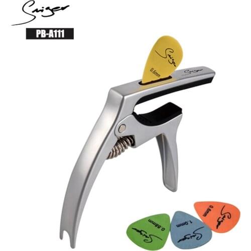 Smiger 1 Set Guitar Capo Metal Guitar Capo PB-A111 Multi-function Portable Musical Instrument Ukulele Quick Change Clamp