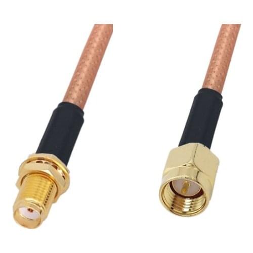SMA Female to SMA Male RG400 Cable Double Shielded Copper Braid Coax Low Loss Jumper Cable 50ohm