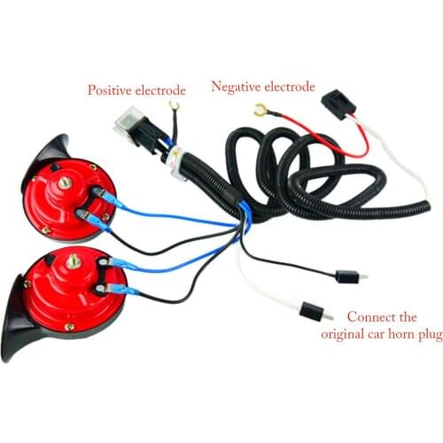 1Set Electric 12V Universal Car Horn Wiring Harness Relay Kit For Auto Van Truck Grille Mount Blast Tone Horns