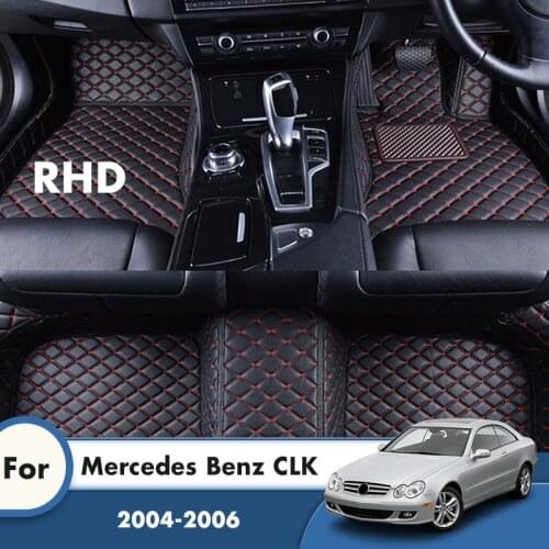 RHD Carpets For Mercedes Benz CLK 2006 2005 2004 Car Floor Mats Auto Styling Interiors Accessories Protect Custom Decor Cover