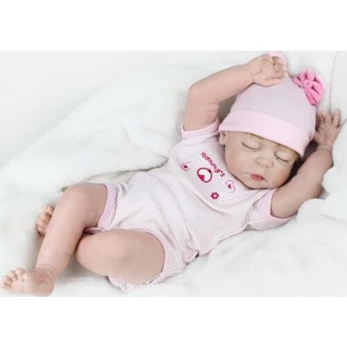 22 inch reborn baby girl doll Silicone Reborn Baby Dolls Lifelike Newborn Gift Juguetes Babies Toys reborn babies vinyl