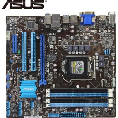 LGA 1155 ASUS P8B75-M P8B75M/CSM Motherboard For Intel B75 DDR3 32GB P8B75-M/CSM Mainboard uATX Systemboard SATA III USB3.0 Used