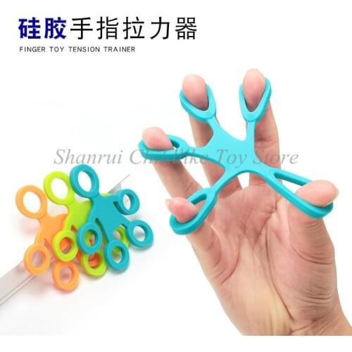 Fidget Silica Gel Finger Puller Antistress Hand Ring Adult Finger Strength Training Band Toys for Children Squish Toy Gifts