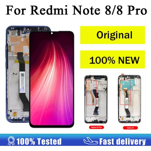 AUMOOK Original Display For Xiaomi Redmi Note 8 Pro LCD Screen Touch Replacement Digitizer Assembly For Redmi Note 8 LCD Display